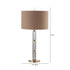 Oonagh Clear & Rose Gold Table Lamp